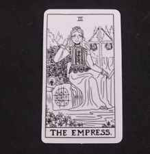 The Empress Black & White Witch Tarot Card Sticker 2.18