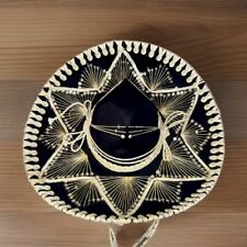 Vintage Authentic Pigalle XXXXX Brown And Gold Mexican Sombrero Mariachi Hat picture