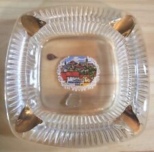 Vintage MCM Heavy Gold & Crystal Luftkuort Altensteig Germany Ashtray Good Cond picture