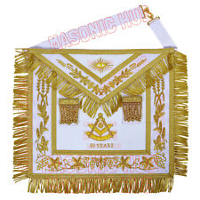 Masonic Past Master Apron Luxurious Lambskin Gold Bullion Apron - CUSTOMIZE picture