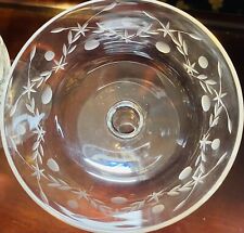 1940's Mid Century Atomic Star Champagne Coupe Cocktail Martini Glass Barware-6 picture