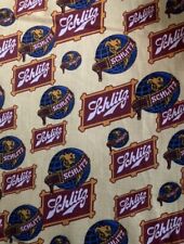 Rare collectors vintage Schlitz Beer Fabric. globe logo on Cotton. one-sided 1yd picture