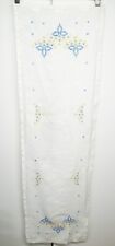 CROSS STICHED HAND EMBROIDERED TABLE/DRESSER RUNNER  49