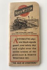 Original 1919 Chicago and North Western Line  Railroad Railway Train Map Booklet picture