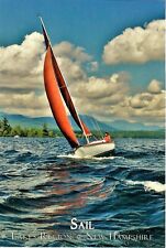NEW 4x6 Unposted Postcard New Hampshire Lakes Region sailing Sailboat picture