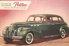 1940 Picture Postcard ~ 1940 Pontiac Deluxe Eight ~ GM Advertising. #-3679.      picture