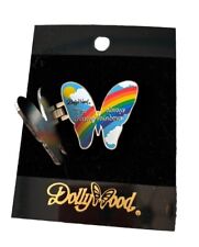 RARE VTG 2006 DollyWood Theme Park Butterfly Rainbow Locket Souvenir Trading Pin picture