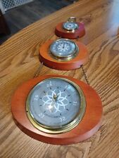 Vintage Atomic Swift Anderson Barometer Thermometer Weather Station 3 Piece Wall picture
