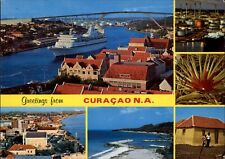Curacao Island Greetings from multiview ~ 1992 postcard sku403 picture