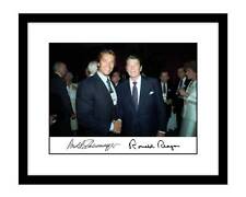 Ronald Reagan 8x10 Signed photo Arnold Schwarzenegger autographed Republican GOP picture