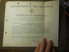 1960 USAF Master Sergeant Certificate Of Appointment Amarillo AFB Texas picture