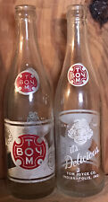2 (empty) TOM BOY Cream Soda 12oz. Glass Bottles, Tom Joyce Co. Indianapolis, IN picture