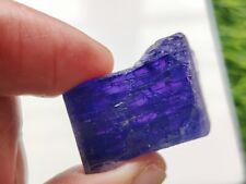 91 Carats Huge AAA Color Natural Tanzanite Crystal For Collectors 26x19x14mm picture