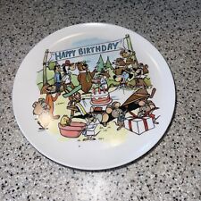 VTG Hanna Barbera Yogi Bear Jellystone Park 8” Melmac Plate musical rotating picture