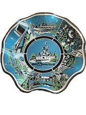 Vintage Walt Disney World Magic Kingdom Glass Ashtray 1970’s  B117 picture