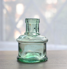 Superb Round Cotton Reel Ink Bottle  /  Victorian   Vintage picture