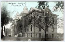 1907-1910's ST CLAIR HOSPITAL LINCOLN ILLINOIS FUNKY FONT STYLE POSTCARD picture