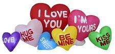 6 Foot Long Valentine's Day Inflatable Multicolor Seven Love Hearts on Cloud ... picture