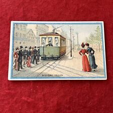 Victorian Era 1800s MODES & CHAPELLERIE Au Progres FASHION Trade Card   G-VG picture