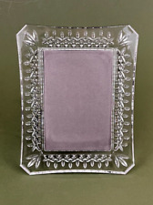 Waterford Signed Lismore Vertical Criss Cut Crystal Picture Photo Frame 4x6'' picture