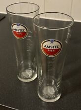 2 x Amstel Branded Pint Glasses (new/unused) picture