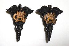 WWI WW1 US Medical Officer Collar Insignia Army Nurse Corps ANC Pair picture