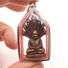 Thai metal amulet pendant Thailand Buddhist meditation bead zen Asian collection picture