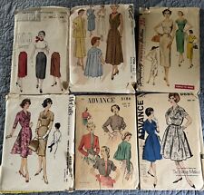 Lot of 6 1960s Vintage Sewing Patterns 40’s 50’s picture