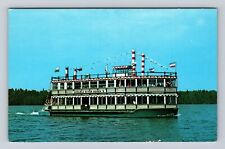 Oscoda MI-Michigan, Au Sable River Queen II, Antique Vintage Souvenir Postcard picture