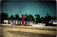 Stuart FL- Florida, Southwind Motel, c1957 Vintage Postcard old car a3 picture