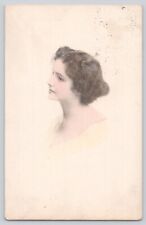 Postcard Beautiful Lady Portrait Reverie Dreaming Vintage Antique 1910 picture