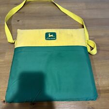 Vintage John Deere Stadium Seat Cushion Pad with pockets Light Staining picture