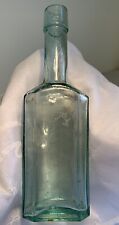 Aqua Green 1850's Antique Bottle bubbles mid 19th century cork top old glass picture