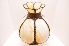 ATQ Victorian Slag Stained Glass Art Nouveau Lamp / Pendant Light Shade only picture