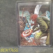 1992 Marvel Masterpieces 🔥 Captain America vs Red Skull Battle Spectra Etch #5D picture