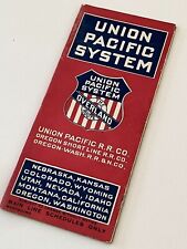 VTG Union Pacific System OLD train Schedule With Map Western States Westbound picture