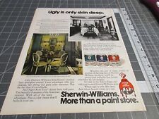 1971 Sherwin Williams Paint, Ugly is only skin deep, Vintage Print Ad picture