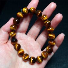 TOP 28G Natural Golden Tiger Eye Stone Bracelet Crystal Gift Stone Healing QC94 picture