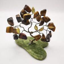 Tree Figurine Stones Vintage Handmade Jade Decor Home Unique Art Collectibles  picture
