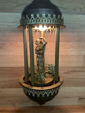 Vintage 70’s Rain Oil Lamp w/Greek Goddess Hanging Working 16” Tall Super Rare picture