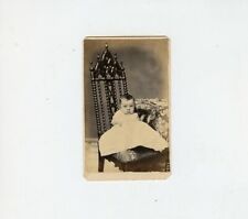 CDV Photo - Baby in Long Dress, Propped in Ornate Chair - West Chester picture