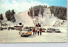 SKIING STEAMBOAT SPRINGS, COLO. POSTCARD Howeisen Hill, Runs, Moguls, Parking picture