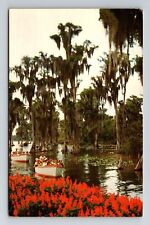 Miami FL -Florida, Sightseeing Boats through Cypress Gardens, Vintage Postcard picture