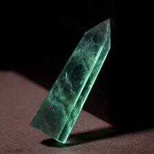 60-70mm Natural Green Fluorite Crystal Point Wand Quartz Stone Obelisk Healing picture