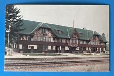 Whitefish Montana Train Depot Vintage Postcard picture