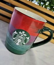 Starbucks 2021 Holiday Paint Stripes 10 oz Ceramic Coffee Mug Cup picture