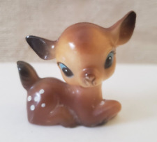 Vintage Small Miniature Plastic Big eyed Fawn Deer, 2