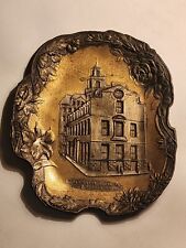 Old State House in Boston Antique Embossed Small Metal Plate, Dish, Ash Tray picture