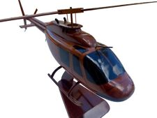 Bell 206 Jetranger Mahogany Wood Desktop Helicopter Model picture