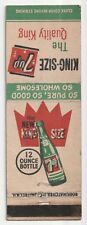 c1950s 12oz King Size 7 Up Vintage Soda Advertisement Matchbook Cover picture